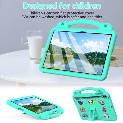 For Samsung Galaxy Tab S9 FE+ 12.4 X610N Handle Kickstand Children EVA Shockproof Tablet Case(Mint Green) - Galaxy Tab S9 FE+ by PMC Jewellery | Online Shopping South Africa | PMC Jewellery | Buy Now Pay Later Mobicred