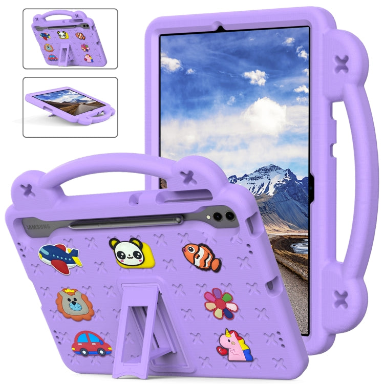 For Samsung Galaxy Tab S9+ 12.4 X810 Handle Kickstand Children EVA Shockproof Tablet Case(Light Purple) - Galaxy Tab S9+ Cases by PMC Jewellery | Online Shopping South Africa | PMC Jewellery | Buy Now Pay Later Mobicred