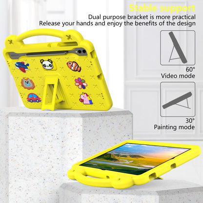 For Samsung Galaxy Tab S10+12.4 X820 Handle Kickstand Children EVA Shockproof Tablet Case(Yellow) - Tab S10+ Cases by PMC Jewellery | Online Shopping South Africa | PMC Jewellery | Buy Now Pay Later Mobicred