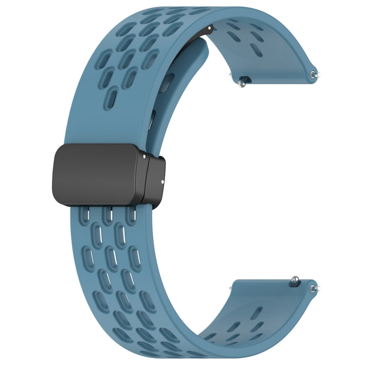 For SUUNTO 9 Peak Pro 22mm Folding Magnetic Clasp Silicone Watch Band(Blue) -  by PMC TechLife | Online Shopping South Africa | PMC TechLife