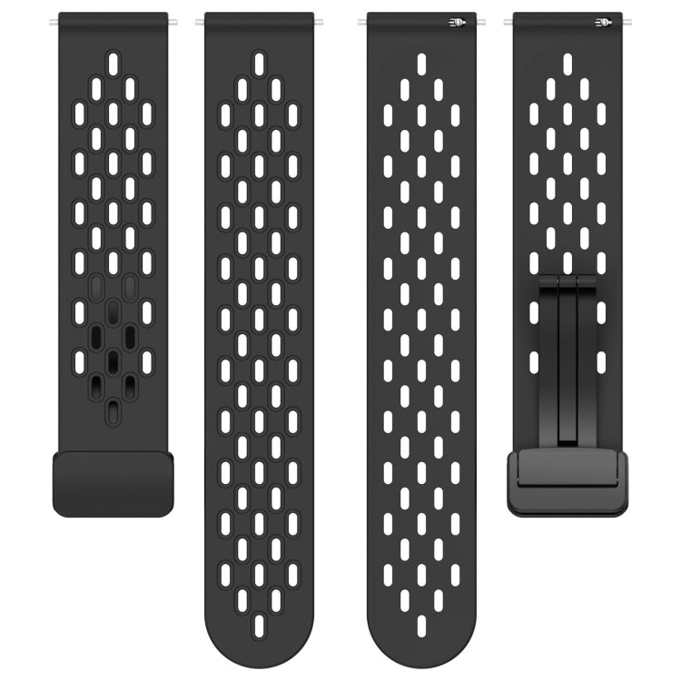 For SUUNTO 9 Peak Pro 22mm Folding Magnetic Clasp Silicone Watch Band(Blue) -  by PMC TechLife | Online Shopping South Africa | PMC TechLife