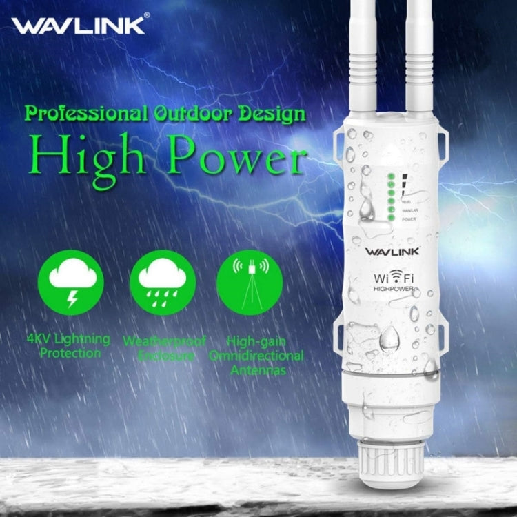 WAVLINK WN570HA1 Weatherproof 2.4+5GHz 600Mbps Outdoor WiFi Range Router Extender, Plug:EU Plug - Wireless Routers by WAVLINK | Online Shopping South Africa | PMC Jewellery | Buy Now Pay Later Mobicred