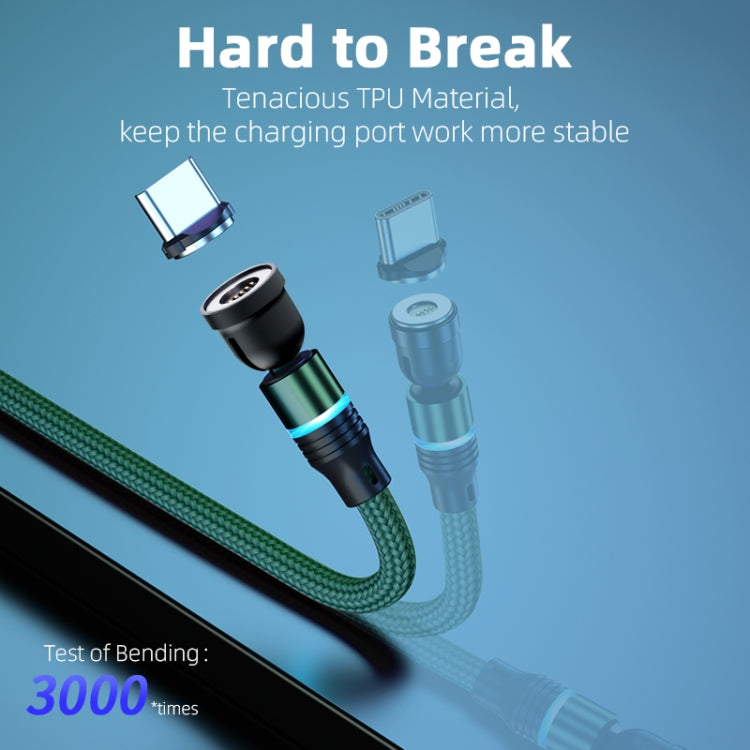 ENKAY 3 in 1 3A USB to Type-C / 8 Pin / Micro USB Magnetic 540 Degrees Rotating Fast Charging Cable, Length:2m(Purplele) - Charging Cable & Head by ENKAY | Online Shopping South Africa | PMC Jewellery | Buy Now Pay Later Mobicred