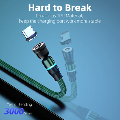 ENKAY 3 in 1 3A USB to Type-C / 8 Pin / Micro USB Magnetic 540 Degrees Rotating Fast Charging Cable, Length:1m(Black) - Charging Cable & Head by ENKAY | Online Shopping South Africa | PMC Jewellery | Buy Now Pay Later Mobicred