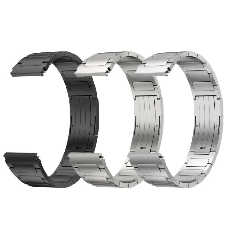 For Garmin Vivoactive 4 22mm I-Shaped Titanium Alloy Watch Band(Grey) - Watch Bands by PMC TechLife | Online Shopping South Africa | PMC TechLife