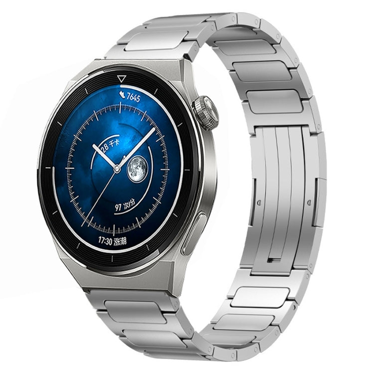 For Huawei Watch GT3 Pro 46mm 22mm I-Shaped Titanium Alloy Watch Band(Sliver) - Watch Bands by PMC Jewellery | Online Shopping South Africa | PMC Jewellery