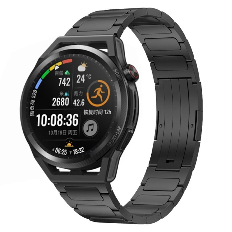 For Huawei Watch GT Runner 22mm I-Shaped Titanium Alloy Watch Band(Black) - Watch Bands by PMC Jewellery | Online Shopping South Africa | PMC Jewellery