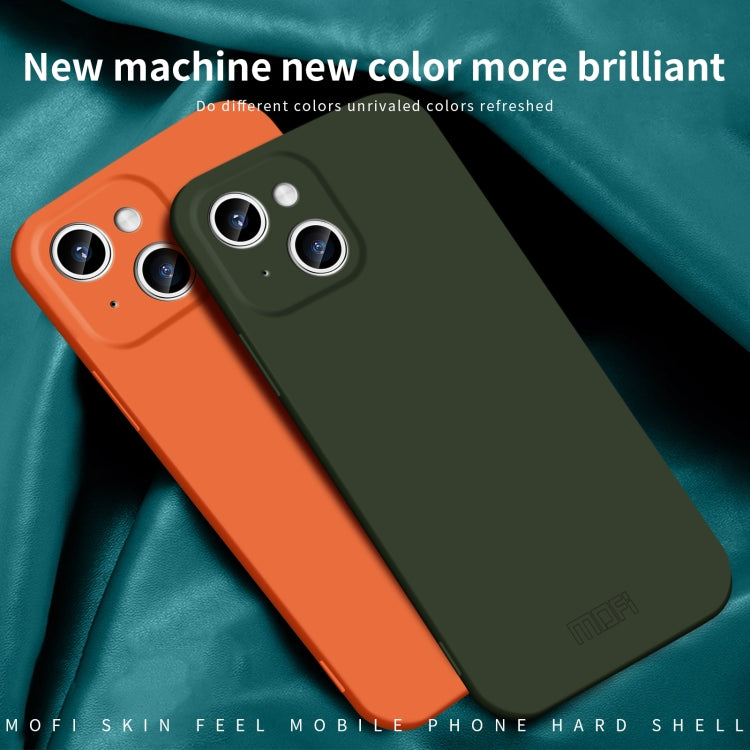 For iPhone 14 Plus MOFI Qin Series Skin Feel All-inclusive PC Phone Case(Orange) - iPhone 14 Plus Cases by MOFI | Online Shopping South Africa | PMC Jewellery