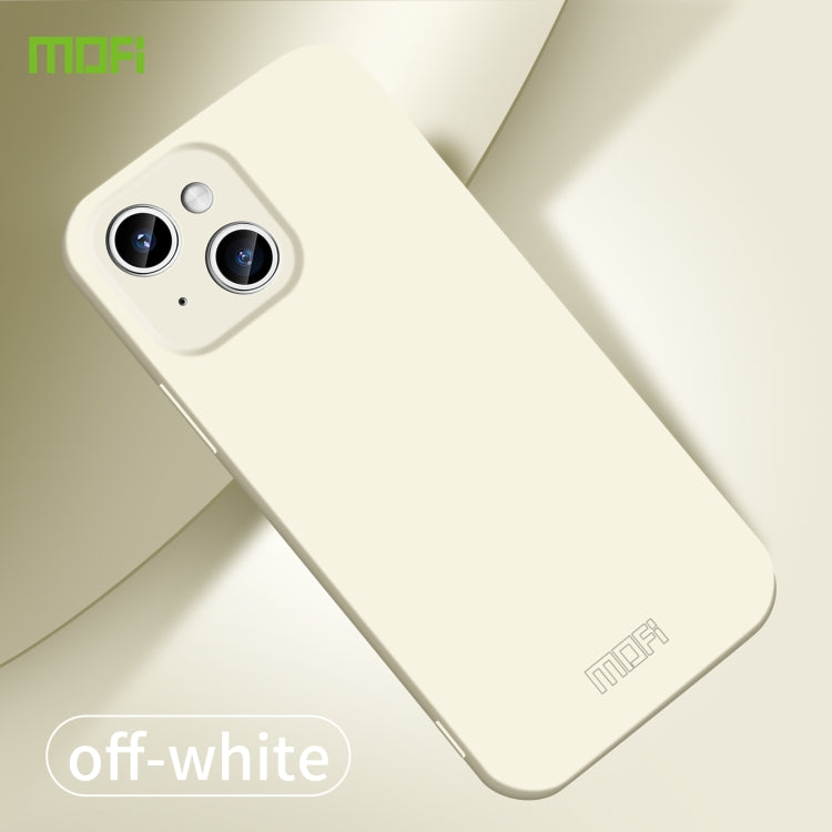 For iPhone 14 Plus MOFI Qin Series Skin Feel All-inclusive PC Phone Case(Beige) - iPhone 14 Plus Cases by MOFI | Online Shopping South Africa | PMC TechLife