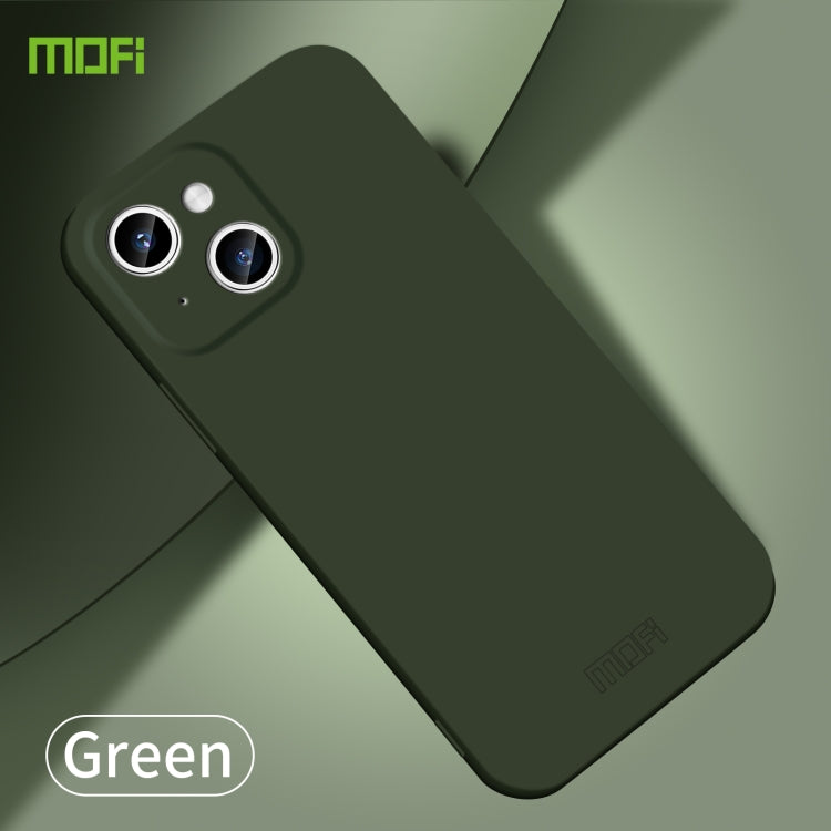 For iPhone 14 MOFI Qin Series Skin Feel All-inclusive PC Phone Case(Green) - iPhone 14 Cases by MOFI | Online Shopping South Africa | PMC Jewellery