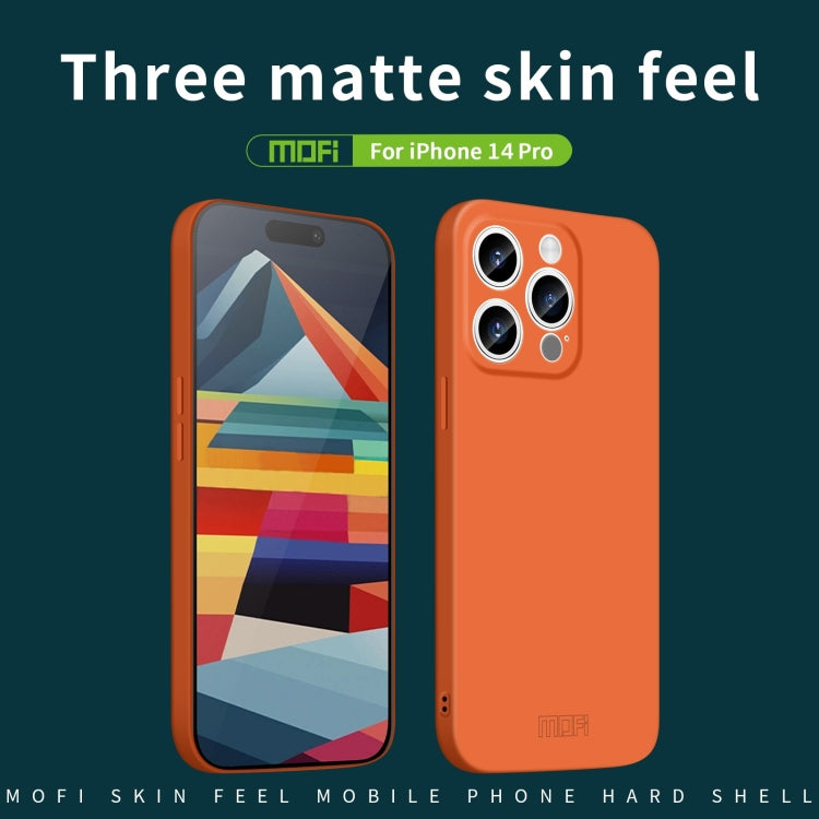 For iPhone 14 Pro MOFI Qin Series Skin Feel All-inclusive PC Phone Case(Blue) - iPhone 14 Pro Cases by MOFI | Online Shopping South Africa | PMC TechLife | Buy Now Pay Later Mobicred