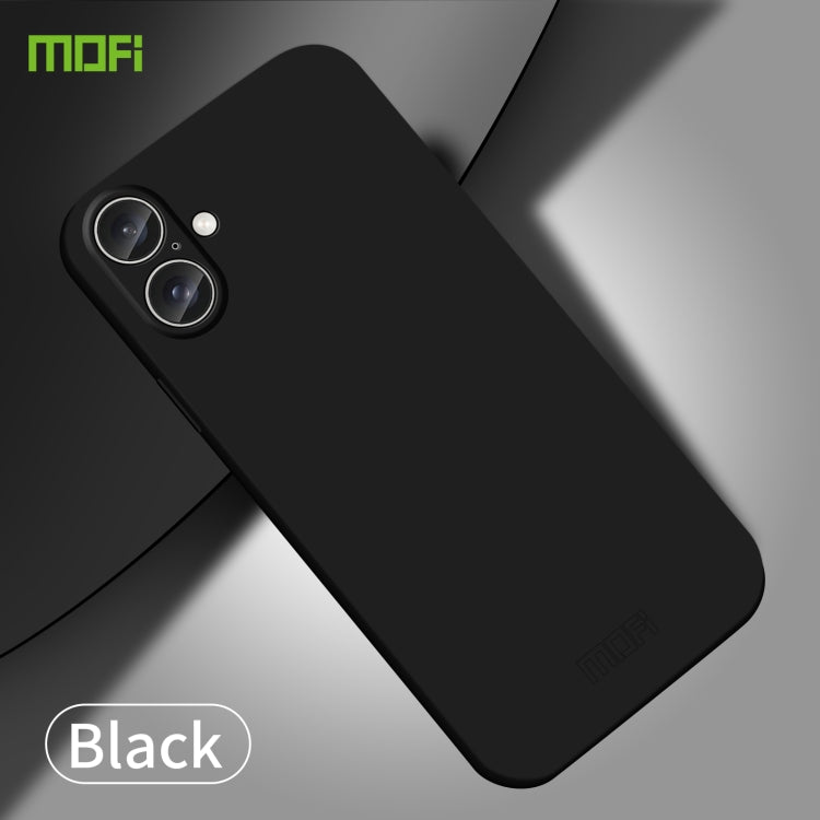 For iPhone 16 Plus MOFI Qin Series Skin Feel All-inclusive PC Phone Case(Black) - iPhone 16 Plus Cases by MOFI | Online Shopping South Africa | PMC Jewellery | Buy Now Pay Later Mobicred