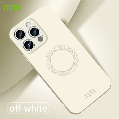 For iPhone 15 Pro MOFI Qin Series Magsafe Skin Feel All-inclusive Silicone Phone Case(Beige) - iPhone 15 Pro Cases by MOFI | Online Shopping South Africa | PMC Jewellery