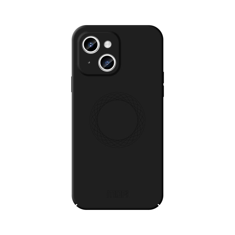 For iPhone 15 Plus MOFI Qin Series Magsafe Skin Feel All-inclusive Silicone Phone Case(Black) - iPhone 15 Plus Cases by MOFI | Online Shopping South Africa | PMC Jewellery