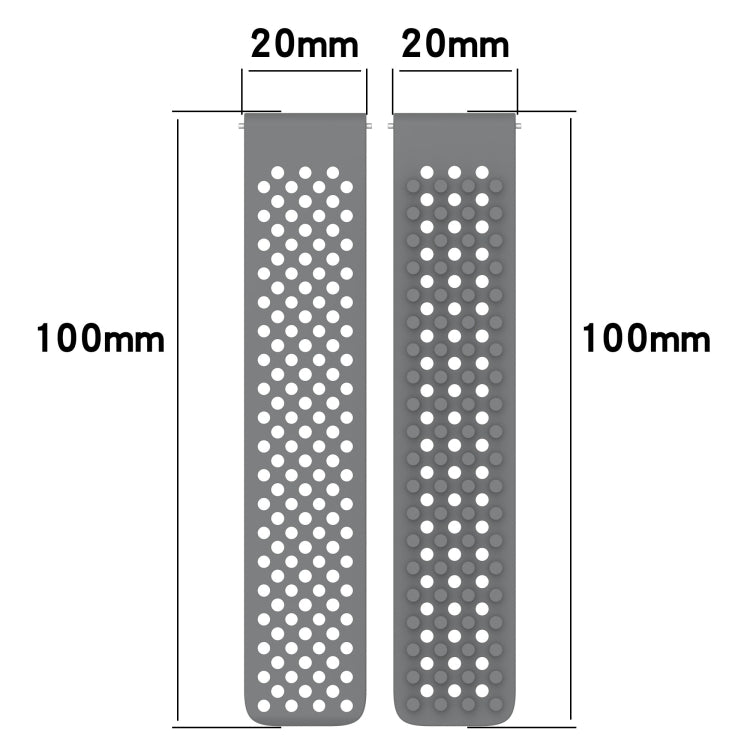 For Garmin Approach S40 20mm Holes Breathable 3D Dots Silicone Watch Band(Olive Green) - Watch Bands by PMC Jewellery | Online Shopping South Africa | PMC Jewellery
