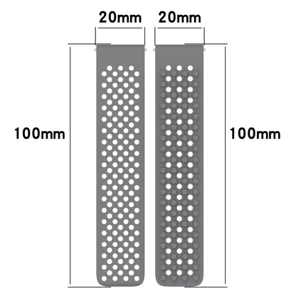 For Garmin Forerunner Sq2 20mm Holes Breathable 3D Dots Silicone Watch Band(Orange) - Watch Bands by PMC Jewellery | Online Shopping South Africa | PMC Jewellery