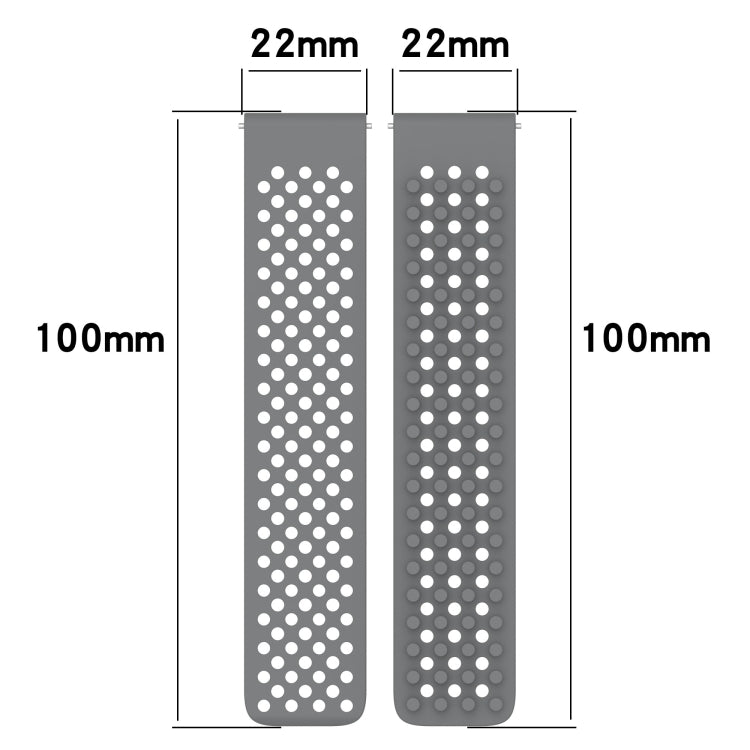 For Xiaomi Watch S2 42mm 22mm Holes Breathable 3D Dots Silicone Watch Band(White+Black) - Watch Bands by PMC Jewellery | Online Shopping South Africa | PMC Jewellery