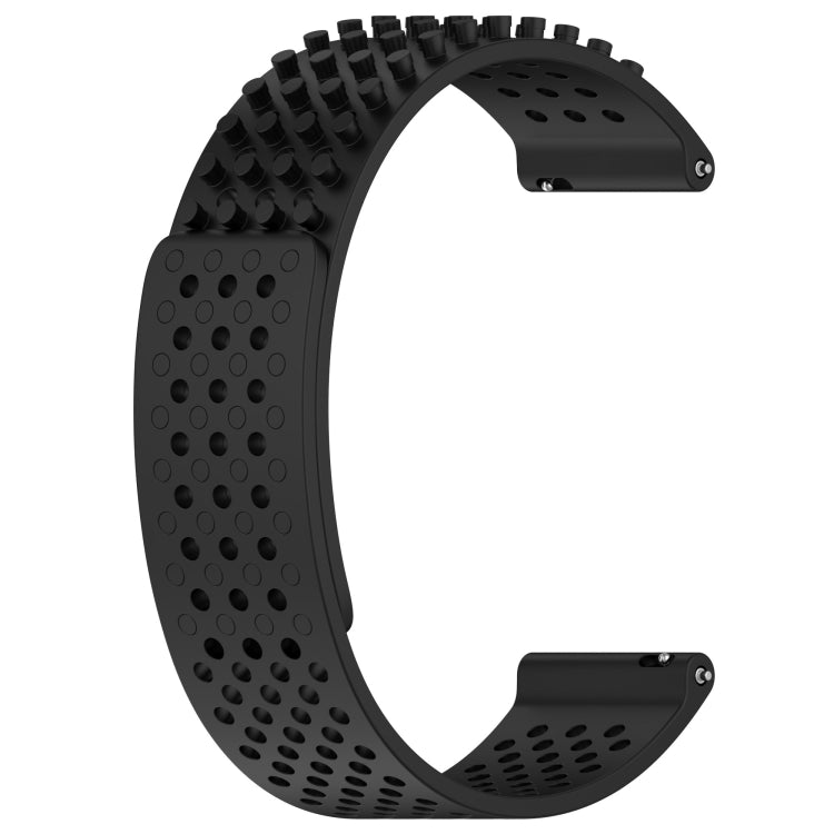 For Amazfit GTR 3 22mm Holes Breathable 3D Dots Silicone Watch Band(Black) - Watch Bands by PMC Jewellery | Online Shopping South Africa | PMC Jewellery