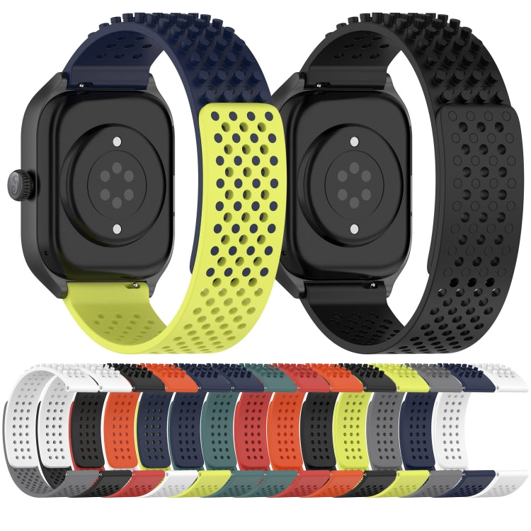 For Garmin Forerunner 265 22mm Holes Breathable 3D Dots Silicone Watch Band(Midnight Blue) - Watch Bands by PMC TechLife | Online Shopping South Africa | PMC TechLife