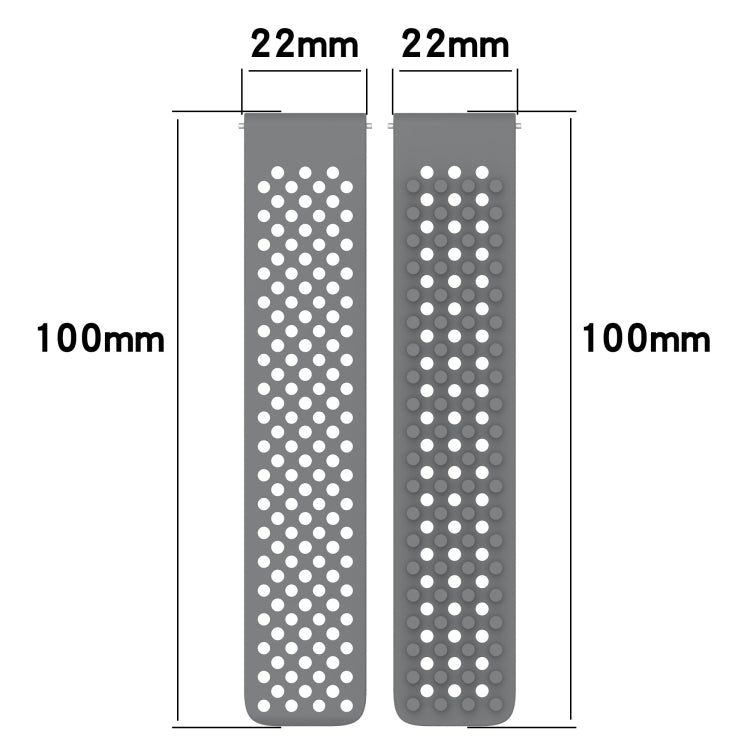 For Garmin Vivoactive 4 22mm Holes Breathable 3D Dots Silicone Watch Band(Olive Green) - Watch Bands by PMC Jewellery | Online Shopping South Africa | PMC Jewellery