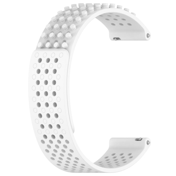 For Samsung Galaxy Watch3 45mm 22mm Holes Breathable 3D Dots Silicone Watch Band(White) - Watch Bands by PMC Jewellery | Online Shopping South Africa | PMC Jewellery