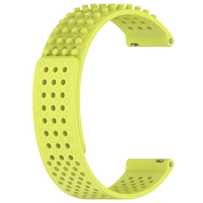 For Samsung Gear S3 Frontier 22mm Holes Breathable 3D Dots Silicone Watch Band(Lime Green) - Watch Bands by PMC Jewellery | Online Shopping South Africa | PMC Jewellery