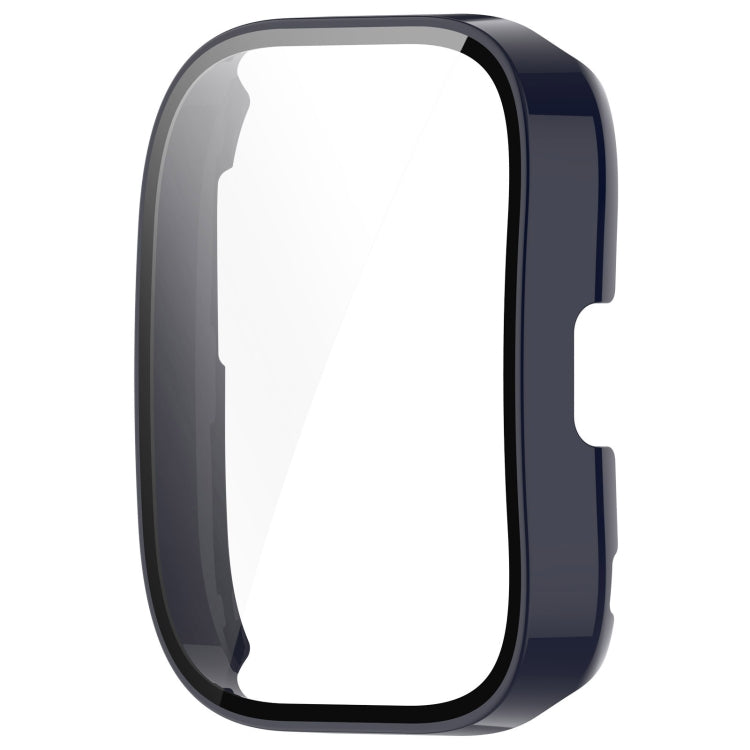 For Amazfit Bip 5 Tempered Film Integrated PC Watch Protective Case(Blue) - Watch Cases by PMC TechLife | Online Shopping South Africa | PMC TechLife | Buy Now Pay Later Mobicred