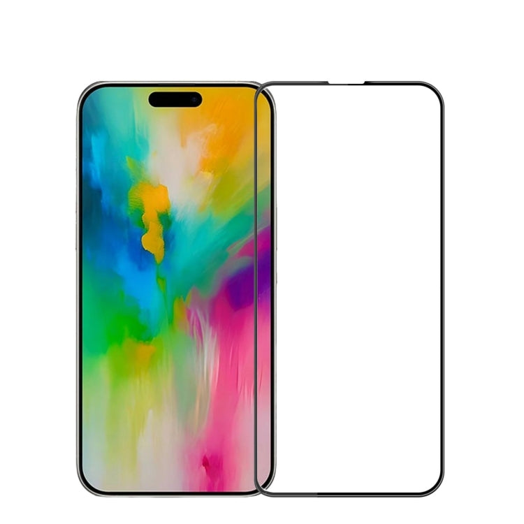 For iPhone 16 MOFI 9H 3D Explosion-proof Curved Screen Tempered Glass Film(Black) - iPhone 16 Tempered Glass by MOFI | Online Shopping South Africa | PMC TechLife | Buy Now Pay Later Mobicred