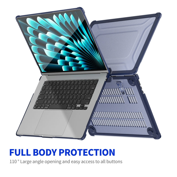 For MacBook Air 15.3 A2941 ENKAY Hat-Prince 3 in 1 Protective Bracket Case Cover Hard Shell with TPU Keyboard Film / PET Screen Protector, Version:US(Dark Blue) - MacBook Air Cases by ENKAY | Online Shopping South Africa | PMC Jewellery | Buy Now Pay Later Mobicred