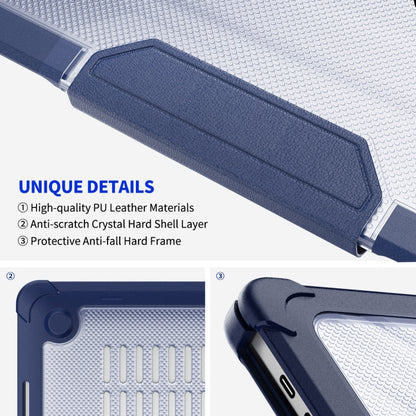 For MacBook Pro 13.3 A2251/A2289/A2338 ENKAY Hat-Prince 3 in 1 Protective Bracket Case Cover Hard Shell with TPU Keyboard Film / PET Screen Protector, Version:EU(Dark Blue) - MacBook Pro Cases by ENKAY | Online Shopping South Africa | PMC Jewellery | Buy Now Pay Later Mobicred