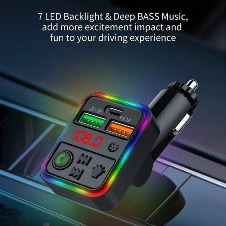 P18 Double USB Cigarette Lighter Bluetooth Car MP3 Music Player Hands-Free Calling Car Audio Device - Bluetooth Car Kits by PMC Jewellery | Online Shopping South Africa | PMC Jewellery | Buy Now Pay Later Mobicred