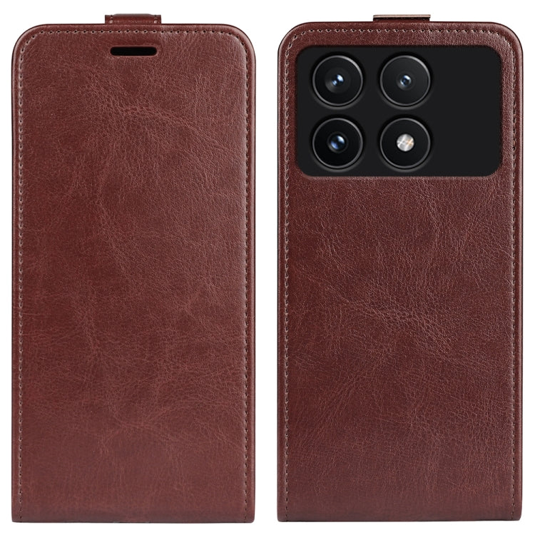 For Xiaomi Redmi K70 R64 Texture Single Vertical Flip Leather Phone Case(Brown) - K70 Cases by PMC Jewellery | Online Shopping South Africa | PMC Jewellery | Buy Now Pay Later Mobicred