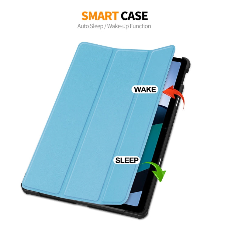 For Redmi Pad SE 11.0 ENKAY Tri-fold Custer Texture Leather Smart Tablet Case(Black) - free shipping - PMc TechLife - Order now!