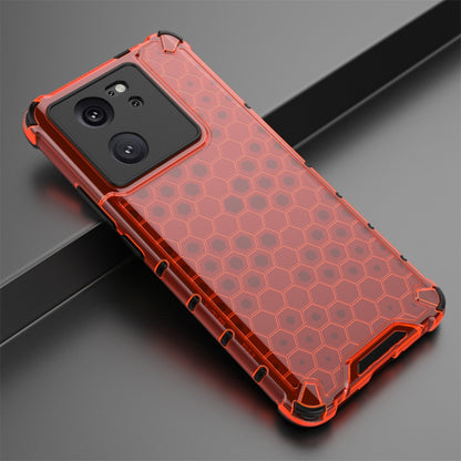 For Xiaomi 13T Shockproof Honeycomb Phone Case(Red) - Xiaomi Cases by PMC Jewellery | Online Shopping South Africa | PMC Jewellery | Buy Now Pay Later Mobicred