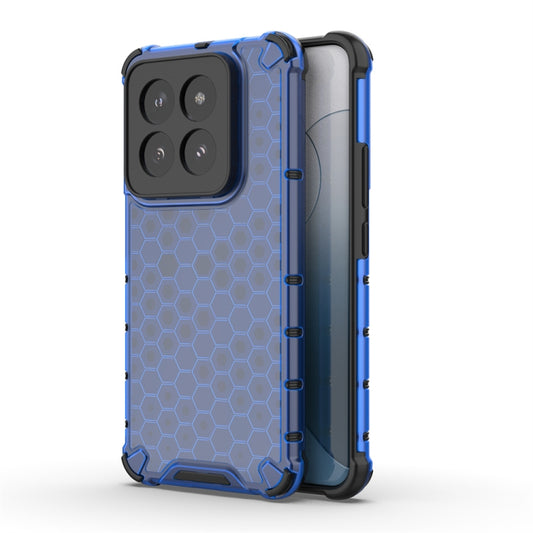 For Xiaomi 14 Pro Shockproof Honeycomb Phone Case(Blue) - 14 Pro Cases by PMC Jewellery | Online Shopping South Africa | PMC Jewellery | Buy Now Pay Later Mobicred