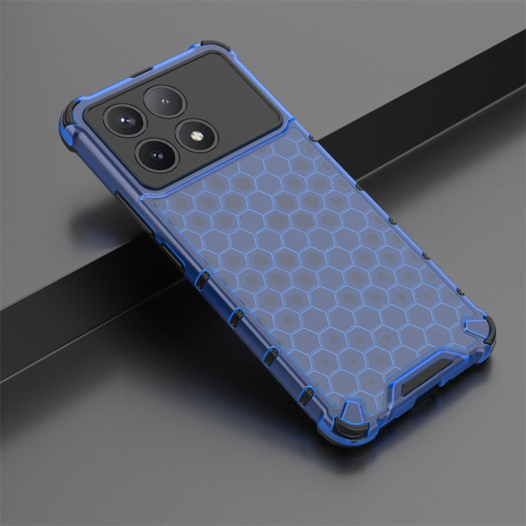 For Redmi K70 Pro Shockproof Honeycomb Phone Case(Blue) - K70 Pro Cases by PMC Jewellery | Online Shopping South Africa | PMC Jewellery | Buy Now Pay Later Mobicred