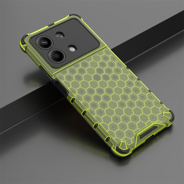 For Redmi Note 13R Pro Shockproof Honeycomb Phone Case(Green) - free shipping - PMC TechLife - Order now!