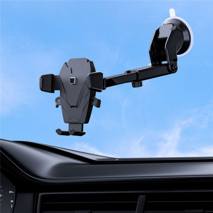 D39+105 With Air Vent Clip Suction Cup Base Telescopic Arm Automatic Clamp Car Phone Holder Bracket - Car Holders by PMC Jewellery | Online Shopping South Africa | PMC Jewellery | Buy Now Pay Later Mobicred