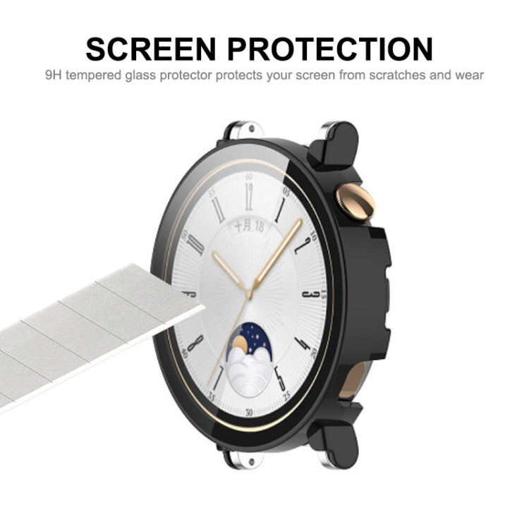 For Huawei Watch GT 4 41mm ENKAY Hat-Prince Full Coverage PC + Tempered Film Integrated Watch Protective Case(Dark Blue) - Watch Cases by ENKAY | Online Shopping South Africa | PMC Jewellery | Buy Now Pay Later Mobicred