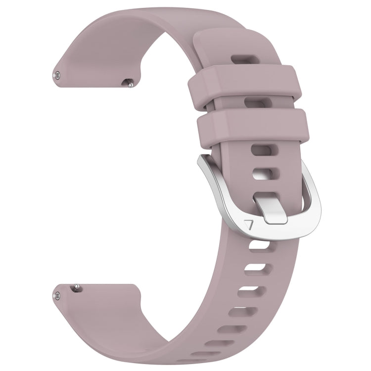 For Amazfit GTS4 Mini 20mm Liquid Glossy Silver Buckle Silicone Watch Band(Purple) - Watch Bands by PMC Jewellery | Online Shopping South Africa | PMC Jewellery