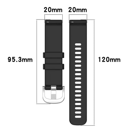 For Amazfit GTS4 Mini 20mm Liquid Glossy Silver Buckle Silicone Watch Band(Purple) - Watch Bands by PMC Jewellery | Online Shopping South Africa | PMC Jewellery