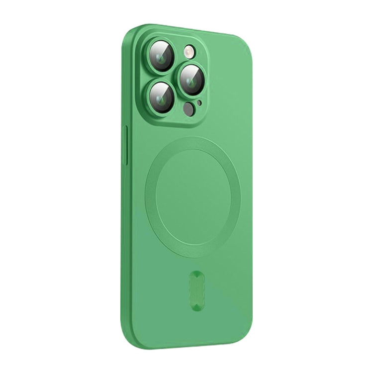 For iPhone 15 Pro ENKAY MagSafe Matte TPU Phone Case with Lens Film(Green) - iPhone 15 Pro Cases by ENKAY | Online Shopping South Africa | PMC TechLife