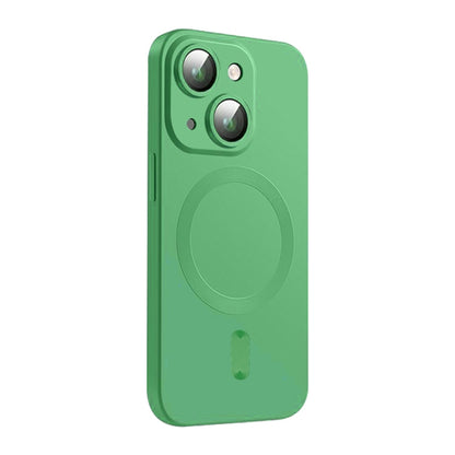 For iPhone 15 Plus ENKAY MagSafe Matte TPU Phone Case with Lens Film(Green) - iPhone 15 Plus Cases by ENKAY | Online Shopping South Africa | PMC Jewellery | Buy Now Pay Later Mobicred