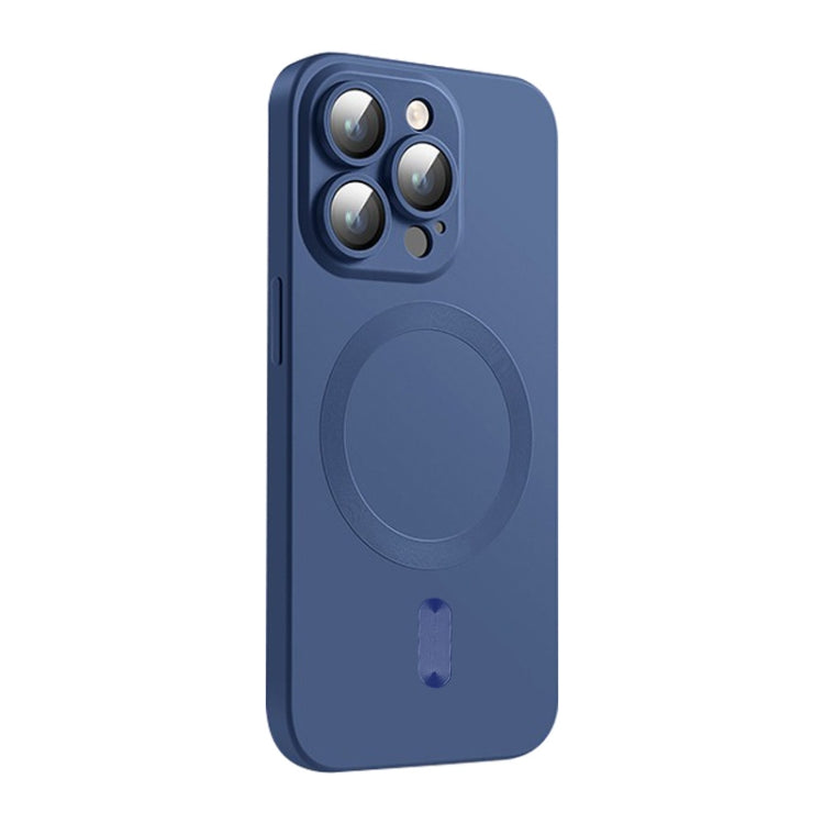 For iPhone 16 Pro Max ENKAY MagSafe Matte TPU Phone Case with Lens Film(Dark Blue) - iPhone 16 Pro Max Cases by ENKAY | Online Shopping South Africa | PMC Jewellery | Buy Now Pay Later Mobicred