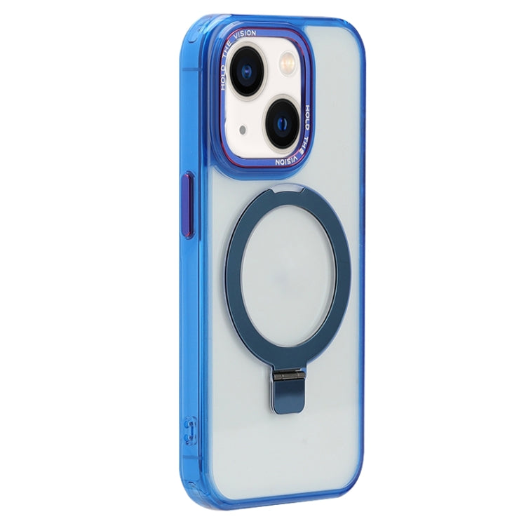 For iPhone 14 Plus Starlink Stand Clear Magsafe Phone Case(Blue) - iPhone 14 Plus Cases by PMC Jewellery | Online Shopping South Africa | PMC Jewellery