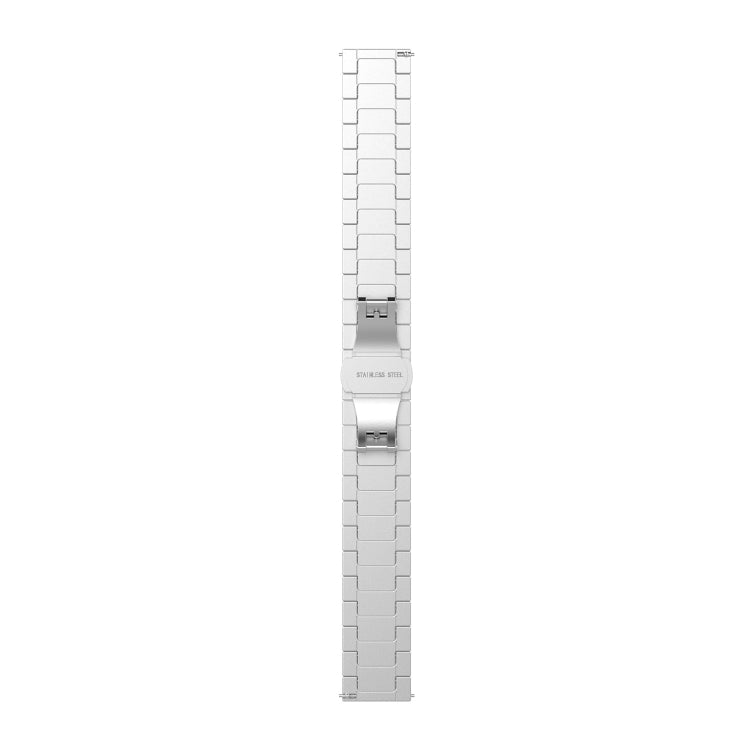 For Garmin Vivoactive 4S One Bead Butterfly Buckle Stainless Steel Metal Watch Band(Silver) - Watch Bands by PMC Jewellery | Online Shopping South Africa | PMC Jewellery