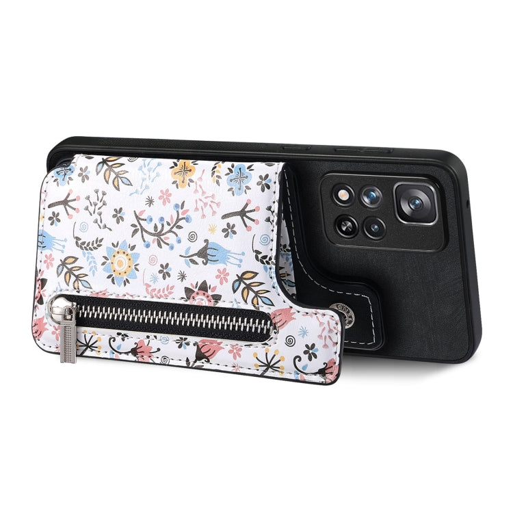 For Redmi Note 13 Pro+ 5G Retro Painted Zipper Wallet Back Phone Case(Black) - Note 13 Pro+ Cases by PMC TechLife | Online Shopping South Africa | PMC TechLife