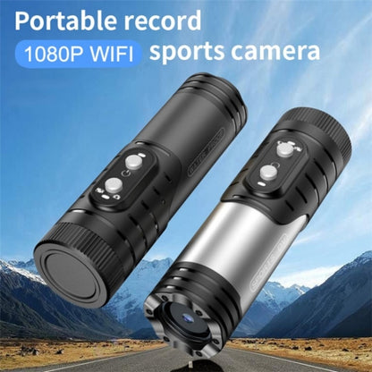 H68A HD 1080P WiFi Flashlight Waterproof Sports DV Camera Bike Motorcycle Helmet Camera(Silver) - Other Camera by PMC Jewellery | Online Shopping South Africa | PMC Jewellery | Buy Now Pay Later Mobicred