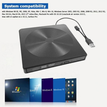 YJ895 High Speed DVD Burner Type-C Computer Laptop External Optical Drive Burner - Rewritable Drive by PMC Jewellery | Online Shopping South Africa | PMC Jewellery | Buy Now Pay Later Mobicred