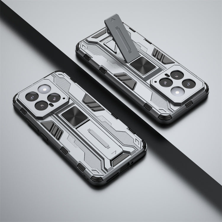 For Xiaomi 14 Supersonic Armor PC Hybrid TPU Phone Case(Grey) - 14 Cases by PMC Jewellery | Online Shopping South Africa | PMC Jewellery | Buy Now Pay Later Mobicred